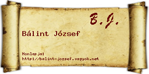 Bálint József névjegykártya