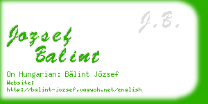 jozsef balint business card