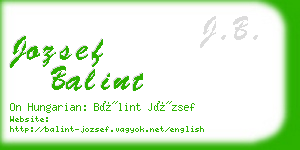 jozsef balint business card